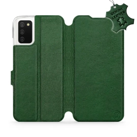 Phone Case Samsung Galaxy A02S - Design Green Leather