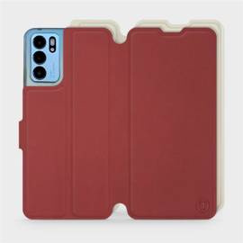 Phone Case OPPO Reno 6 5G - Design Dark Red with Platinum