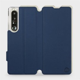 Phone Case Sony Xperia 1 III - Design Navy with Platinum
