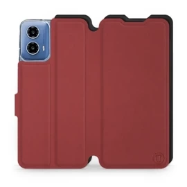Phone Case Motorola Moto G34 5G - Design Dark Red with Black
