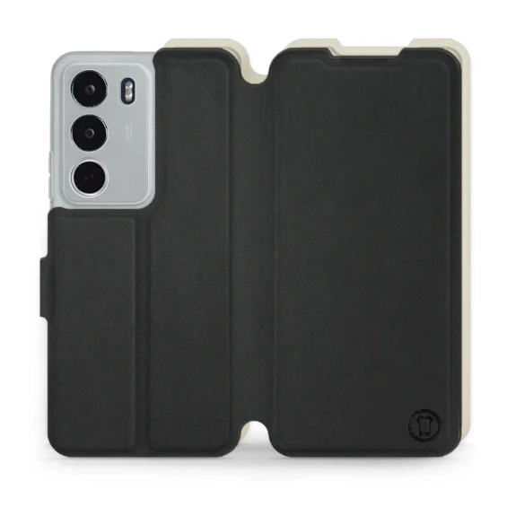 Etui Soft Touch do Realme C71 - wzór Satynowa czerń z platyną