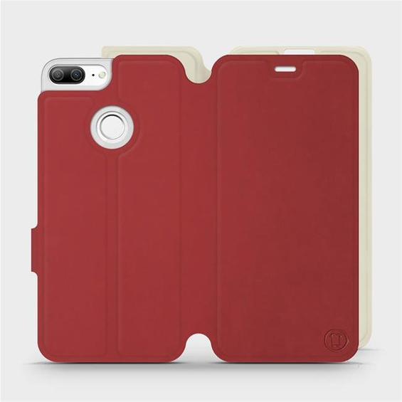 Phone Case Huawei Honor 9 Lite - Design Dark Red with Platinum
