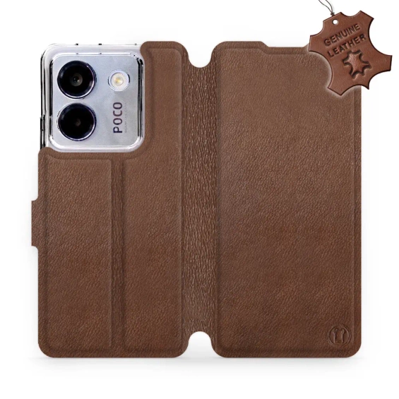 Phone Case Xiaomi POCO M7 Pro 5G - Design Brown Leather