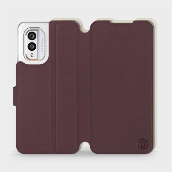 Phone Case Nokia X30 5G - Design Burgundy with Platinum