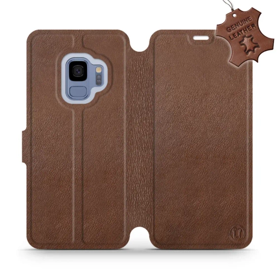 Phone Case Samsung Galaxy S9 - Design Brown Leather
