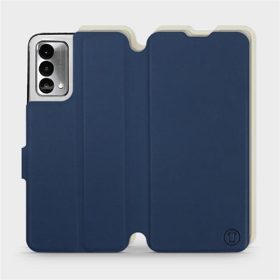 Hülle für Realme GT Master Edition - Farbe Marineblau mit Platin