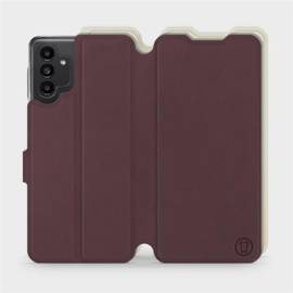 Etui Soft Touch do Samsung Galaxy A13 5G - wzór Matowy burgund z platyną