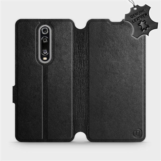 Phone Case Xiaomi Mi 9T - Design Black Leather