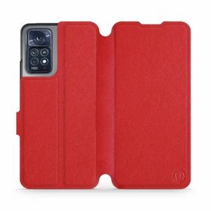 Etui ze skóry naturalnej do Xiaomi Redmi Note 12 Pro 4G - wzór Red Leather