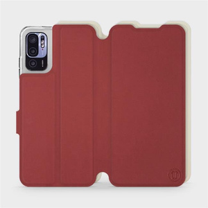 Phone Case Xiaomi Redmi Note 10 5G - Design Dark Red with Platinum