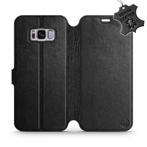 Phone Case Samsung Galaxy S8 Plus - Design Black Leather