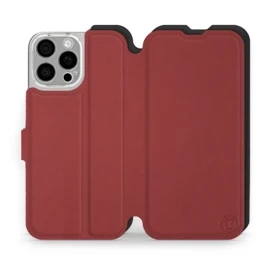 Phone Case Apple iPhone 16 Pro Max - Design Dark Red with Black