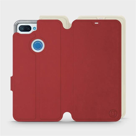Phone Case Xiaomi Mi 8 Lite - Design Dark Red with Platinum