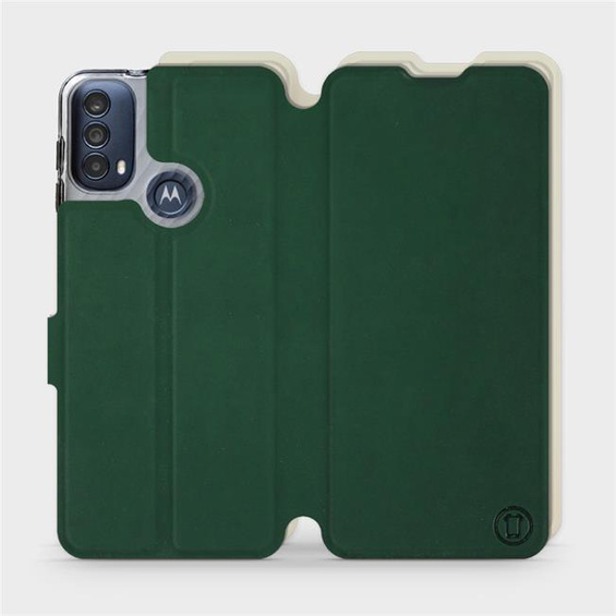 Hülle für Motorola Moto E30 - Farbe Grün mit Platin