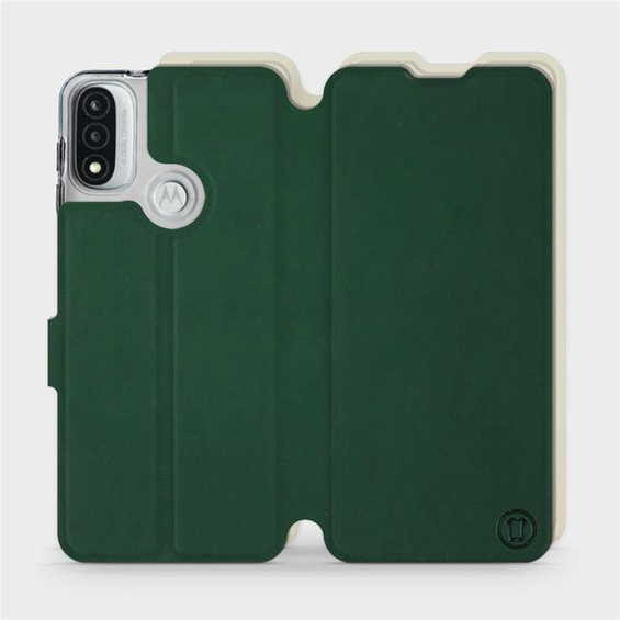 Phone Case Motorola Moto E20 - Design Green with Platinum