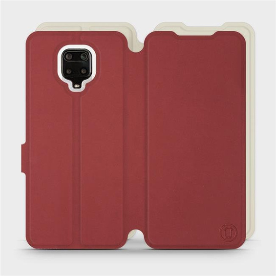 Phone Case Xiaomi Redmi Note 9 Pro - Design Dark Red with Platinum