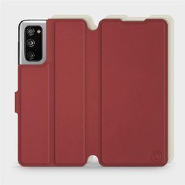Phone Case Samsung Galaxy S20 FE - Design Dark Red with Platinum