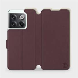 Hülle für OnePlus 10T - Farbe Burgund mit Platin