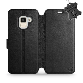 Phone Case Samsung Galaxy J6 2018 - Design Black Leather