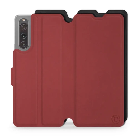 Phone Case Sony Xperia 10 V - Design Dark Red with Black