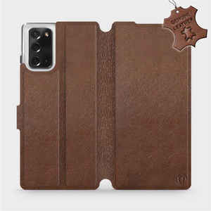 Phone Case Samsung Galaxy Note 20 - Design Brown Leather