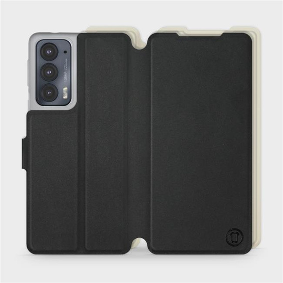 Phone Case Motorola Edge 20 - Design Black with Platinum