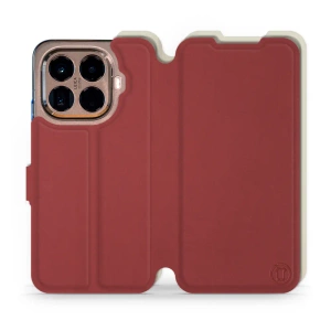 Phone Case Xiaomi 15T Pro - Design Dark Red with Platinum