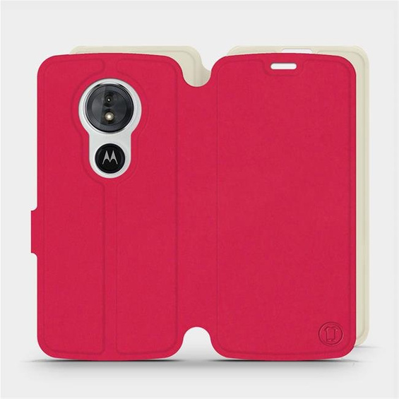 Phone Case Motorola Moto E5 - Design Red with Platinum