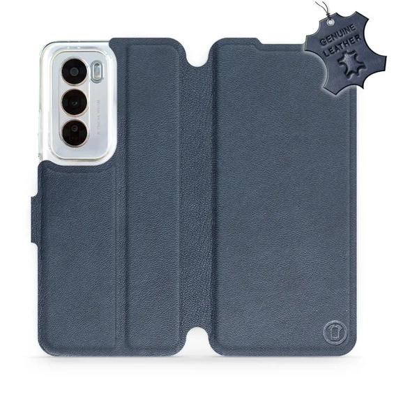 Phone Case OPPO Reno 12 5G - Design Blue Leather