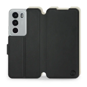 Etui Soft Touch do Realme C71 - wzór Satynowa czerń z platyną