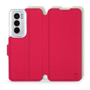 Etui Soft Touch do OPPO Reno 12 Pro 5G - wzór Żywa czerwień z platyną