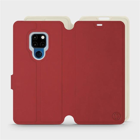 Hülle für Huawei Mate 20 - Farbe Dunkelrot mit Platin