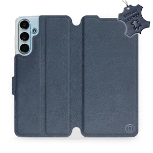 Phone Case Samsung Galaxy M55 5G - Design Blue Leather