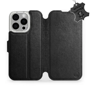 Phone Case Apple iPhone 16 Pro - Design Black Leather