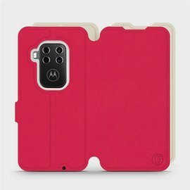 Phone Case Motorola One Zoom - Design Red with Platinum