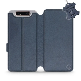 Phone Case Samsung Galaxy A80 - Design Blue Leather