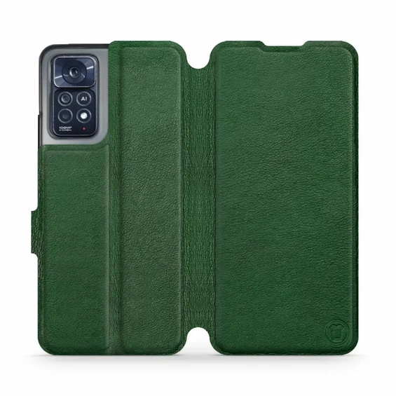 Etui ze skóry naturalnej do Xiaomi Redmi Note 12 Pro 4G - wzór Green Leather