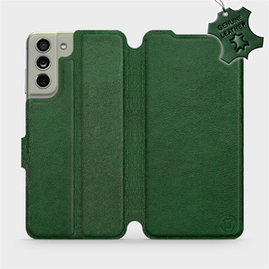 Phone Case Samsung Galaxy S21 FE - Design Green Leather