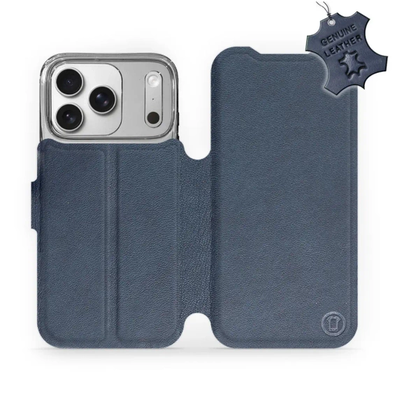 Phone Case Apple iPhone 17 Pro - Design Blue Leather