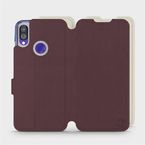 Etui Soft Touch do Xiaomi Redmi Note 7 - wzór Matowy burgund z platyną