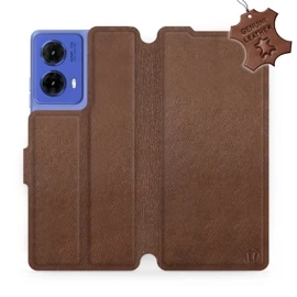 Phone Case Motorola Moto G85 5G - Design Brown Leather