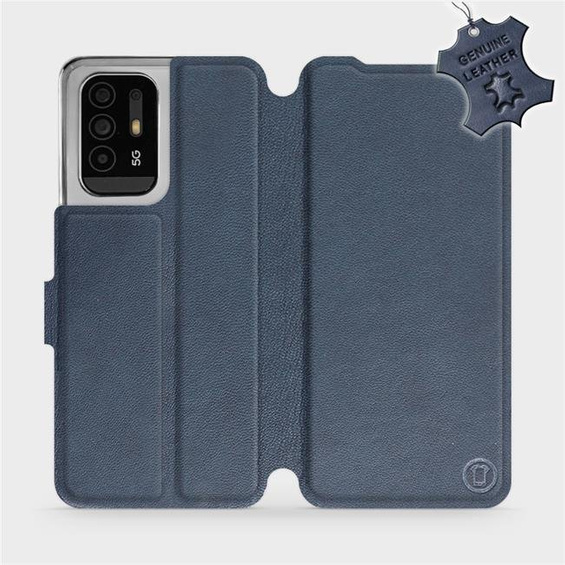 Phone Case OPPO Reno 5 Z - Design Blue Leather