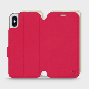 Phone Case Apple iPhone XS - Design Red with Platinum