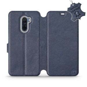 Phone Case Xiaomi Pocophone F1 - Design Blue Leather