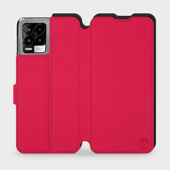 Etui Soft Touch do Realme 8 - wzór Żywa czerwień z czernią