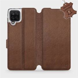 Phone Case Samsung Galaxy A12 - Design Brown Leather
