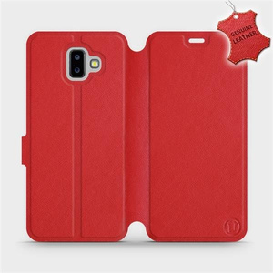 Phone Case Samsung Galaxy J6 Plus 2018 - Design Red Leather