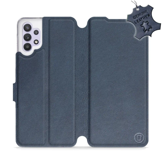 Phone Case Samsung Galaxy M32 5G - Design Blue Leather