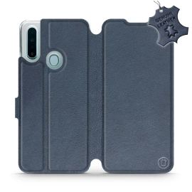 Etui ze skóry naturalnej do OPPO A31 - wzór Blue Leather
