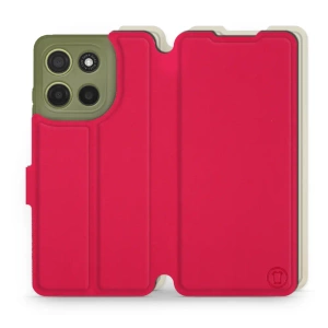 Phone Case Motorola Moto G15 - Design Red with Platinum